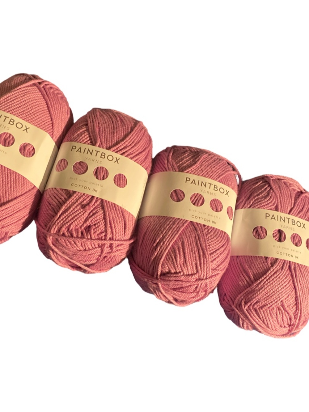 Cotton DK Yarn - Tea Rose(4 Pack)